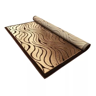 Moderný obdĺžnikový koberec 140x190 cm DEMIAN - hnedý / béžový