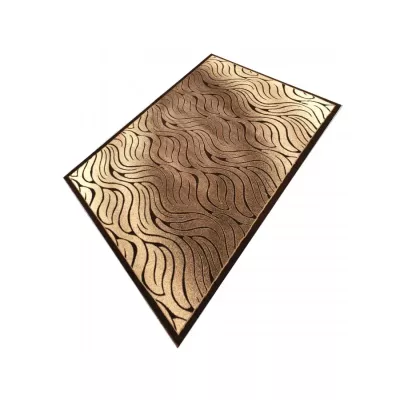 Moderný obdĺžnikový koberec 140x190 cm DEMIAN - hnedý / béžový