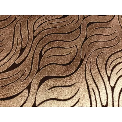 Moderný obdĺžnikový koberec 140x190 cm DEMIAN - hnedý / béžový