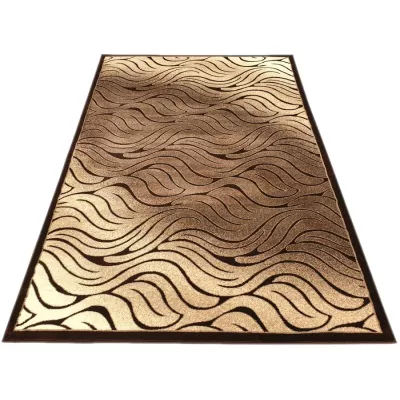 Moderný obdĺžnikový koberec 140x190 cm DEMIAN - hnedý / béžový