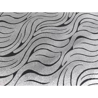 Moderný obdĺžnikový koberec 150x300 cm DEMIAN - šedý / čierny