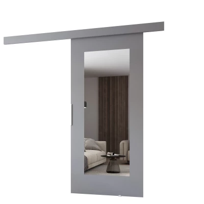 Posuvné dvere so zrkadlom BARRET 9 - 86 cm, šedé