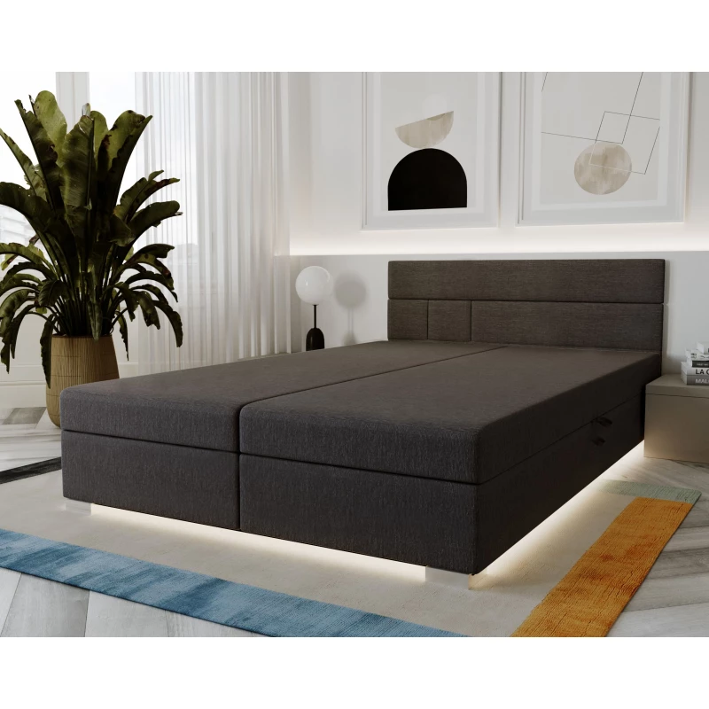 Boxspringová posteľ 160x200 ROSIE 1 - tmavo šedá