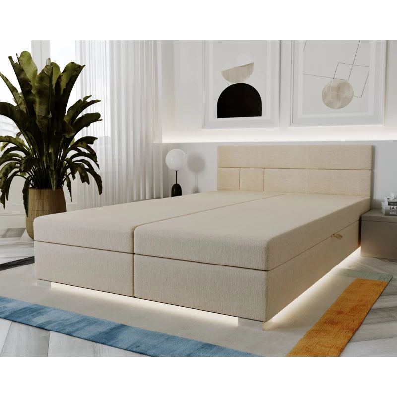 Boxspringová posteľ 160x200 ROSIE 2 - ecru