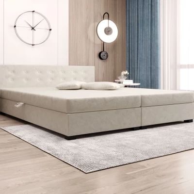 Manželská posteľ s úložným priestorom 160x200 ROSIE 11 - ecru