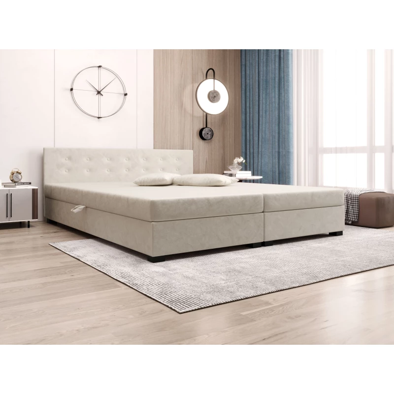 Manželská posteľ s úložným priestorom 160x200 ROSIE 11 - ecru