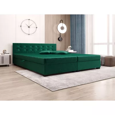Manželská posteľ s úložným priestorom 160x200 ROSIE 11 - zelená
