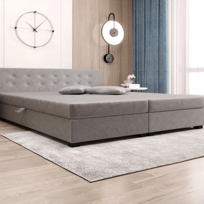 Manželská posteľ s úložným priestorom 160x200 ROSIE 11 - svetlo šedá