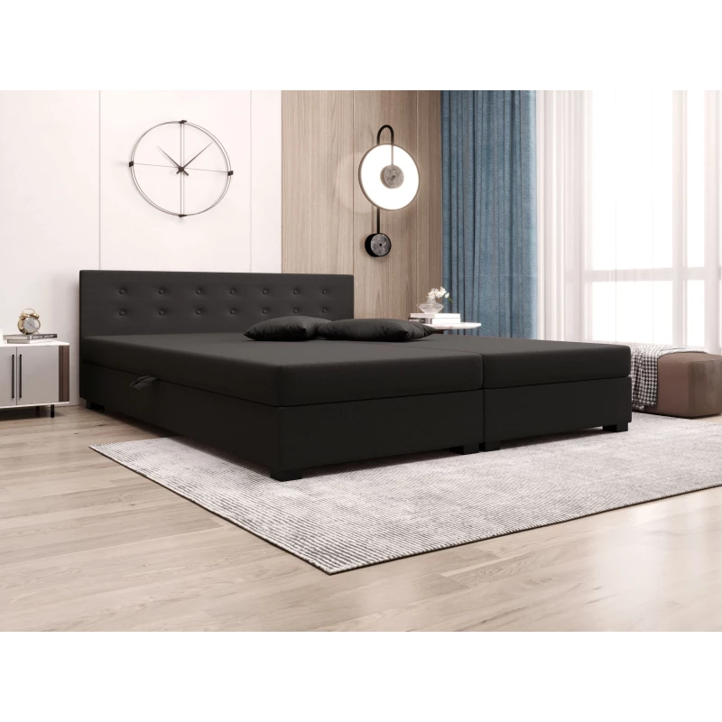 Manželská posteľ s úložným priestorom 160x200 ROSIE 11 - tmavo šedá