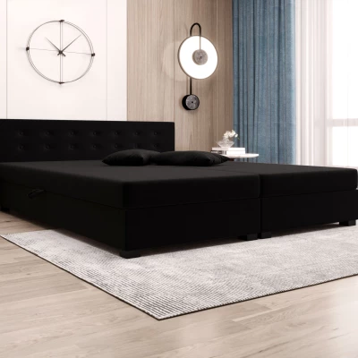 Manželská posteľ s úložným priestorom 160x200 ROSIE 11 - čierna 2