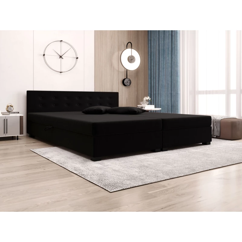 Manželská posteľ s úložným priestorom 160x200 ROSIE 11 - čierna 2
