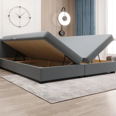 Manželská posteľ s úložným priestorom 160x200 ROSIE 11 - čierna 2