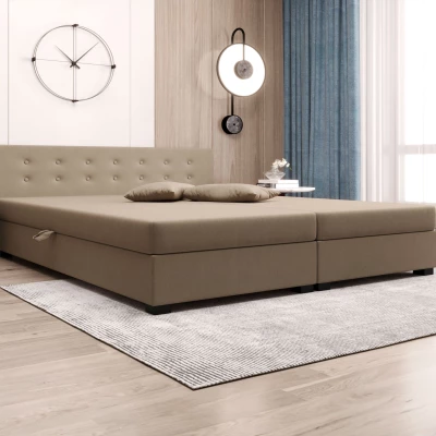 Manželská posteľ s úložným priestorom 160x200 ROSIE 11 - svetlo hnedá