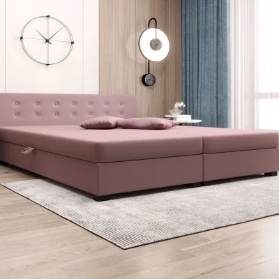 Manželská posteľ s úložným priestorom 160x200 ROSIE 11 - ružová