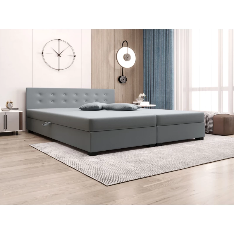 Manželská posteľ s úložným priestorom 160x200 ROSIE 11 - šedá