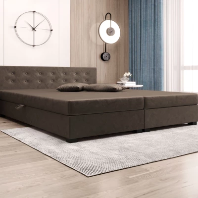 Manželská posteľ s úložným priestorom 180x200 ROSIE 12 - hnedá