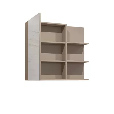 Závesná kúpeľňová skrinka 78 cm AMPHION so zrkadlom - congo / čierna