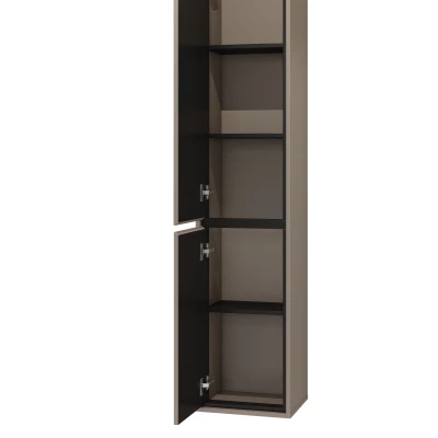 Vysoká kúpeľňová skrinka 35 cm AMPHION - congo / čierna