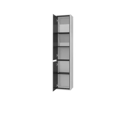 Vysoká kúpeľňová skrinka 35 cm AMPHION - biela / čierna