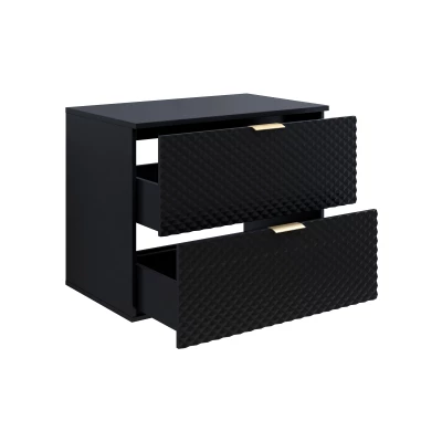 Skrinka pod umývadlo 80 cm EUREKA - čierna