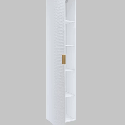 Vysoká kúpeľňová skrinka 35 cm EUREKA - biela