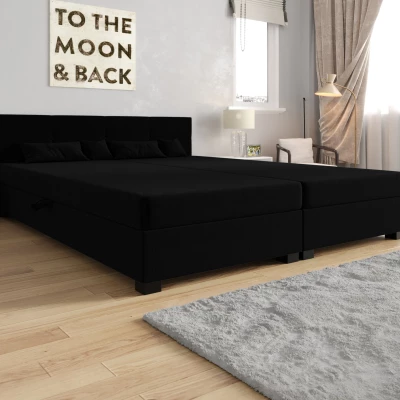 Americká posteľ s úložným priestorom 180x200 ROSIE 15 - čierna 2