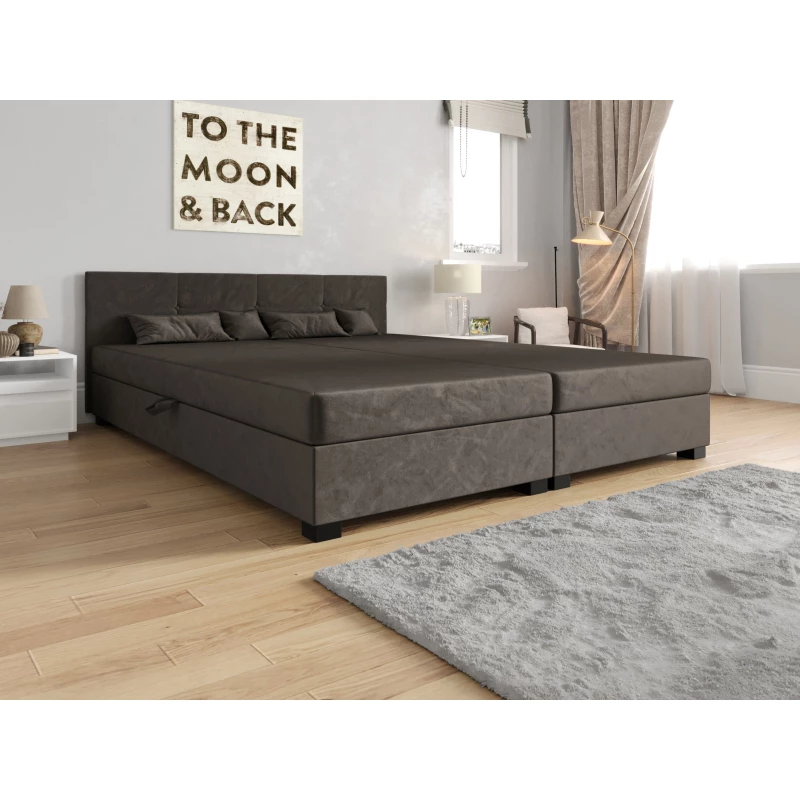 Americká posteľ s úložným priestorom 160x200 ROSIE 16 - hnedá