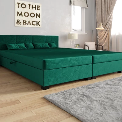 Americká posteľ s úložným priestorom 160x200 ROSIE 16 - zelená