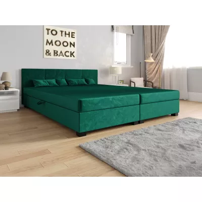 Americká posteľ s úložným priestorom 160x200 ROSIE 16 - zelená