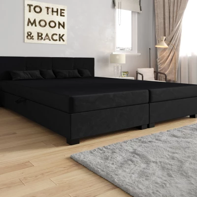Americká posteľ s úložným priestorom 160x200 ROSIE 16 - čierna 1