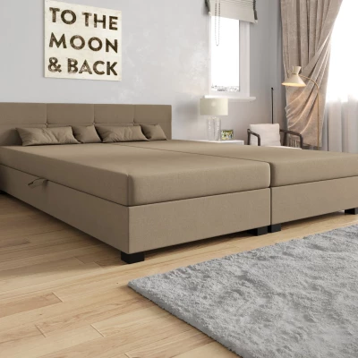 Americká posteľ s úložným priestorom 160x200 ROSIE 16 - svetlo hnedá