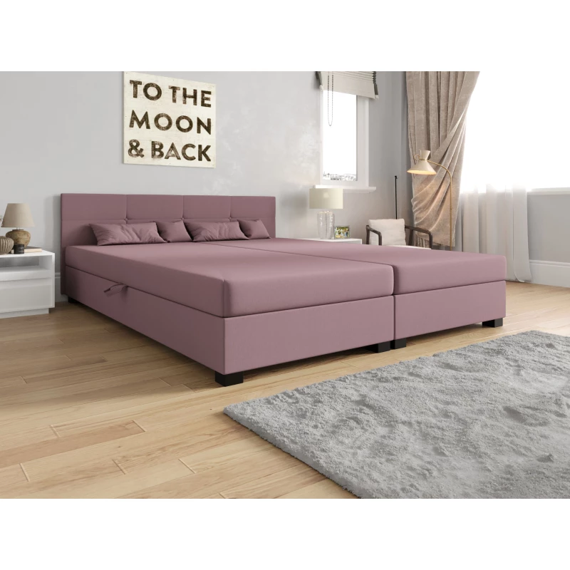 Americká posteľ s úložným priestorom 160x200 ROSIE 16 - ružová