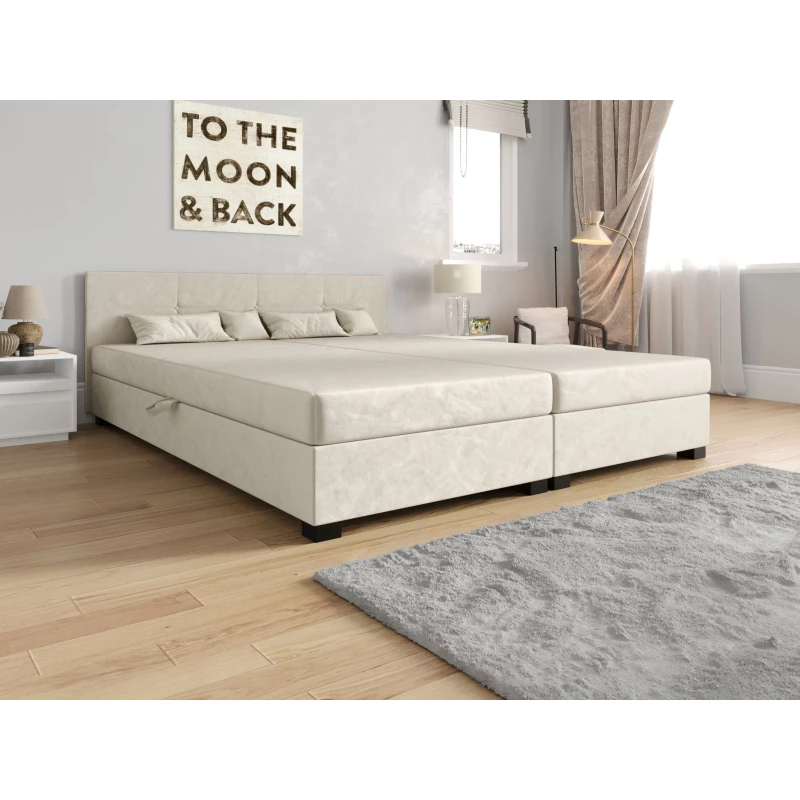Americká posteľ s úložným priestorom 180x200 ROSIE 16 - ecru