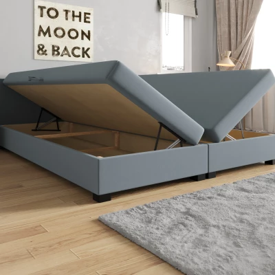 Americká posteľ s úložným priestorom 180x200 ROSIE 16 - čierna / tmavo šedá