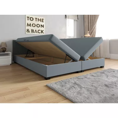 Americká posteľ s úložným priestorom 180x200 ROSIE 16 - čierna / tmavo šedá