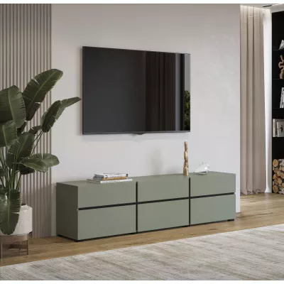 TV stolík GLENROSE - zelený / čierny