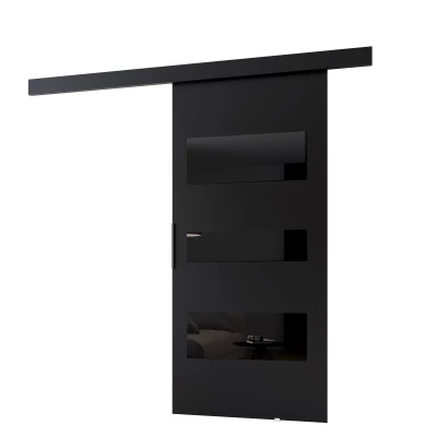 Interiérové ​​dvere na stenu BARRET 3 - 76 cm, čierne