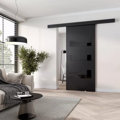 Interiérové ​​dvere na stenu BARRET 3 - 76 cm, čierne