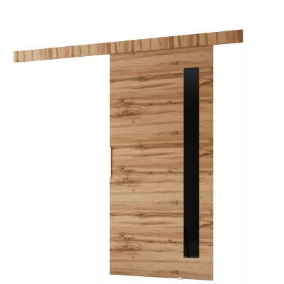 Interiérové ​​dvere na stenu BARRET 7 - 76 cm, dub wotan / čierne