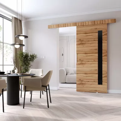 Interiérové ​​dvere na stenu BARRET 7 - 106 cm, dub wotan / čierne