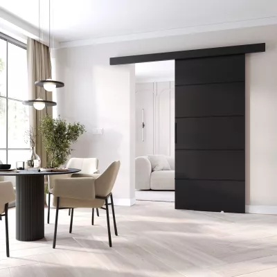 Posuvné dvere BARRET 10 - 86 cm, čierne