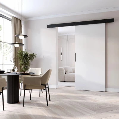 Posuvné dvere do interiéru BARRET 11 - 86 cm, biele / čierne