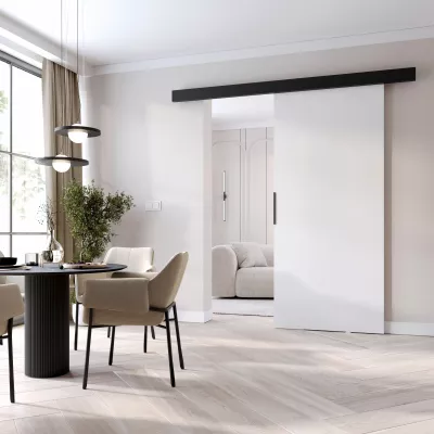 Posuvné dvere do interiéru BARRET 11 - 86 cm, biele / čierne