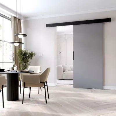Posuvné dvere do interiéru BARRET 11 - 86 cm, šedé / čierne