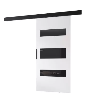 Posuvné interiérové ​​dvere BARRET 14 - 86 cm, biele / čierne