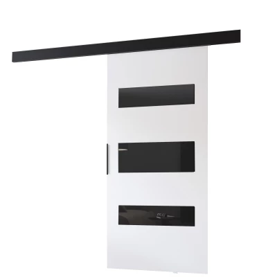Posuvné interiérové ​​dvere BARRET 14 - 96 cm, biele / čierne