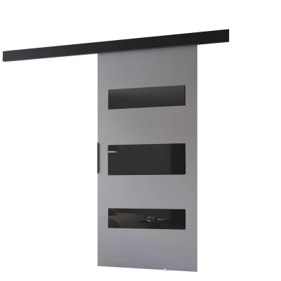 Posuvné interiérové ​​dvere BARRET 14 - 106 cm, šedé / čierne
