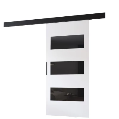 Interiérové ​​dvere na stenu BARRET 15 - 96 cm, biele / čierne