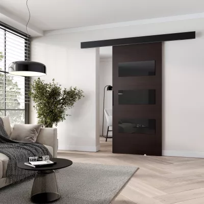 Interiérové ​​dvere na stenu BARRET 15 - 106 cm, wenge / čierne