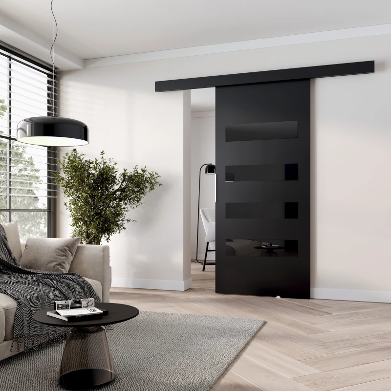 Interiérové ​​posuvné dvere BARRET 16 - 86 cm, čierne